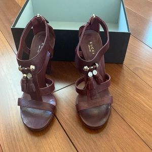 Burgundy Gucci High heels